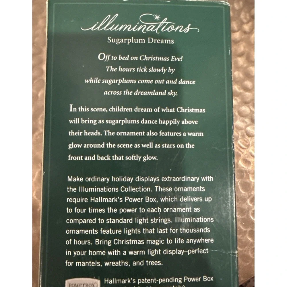Set 2 Hallmark Illuminations Light Up Christmas Ornament Santa Sugarplum Dreams